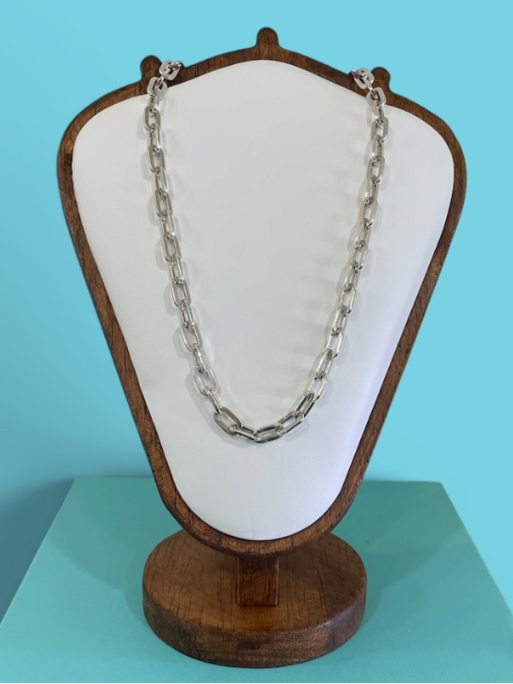 Tiffany Vintage Sterling Silver Flat Oval Link Chain Necklace 16”